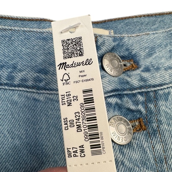 Madewell Superwide-Leg Jeans in Cather Wash: Button-Front Edition Size 32 NQ161 - Picture 5 of 11